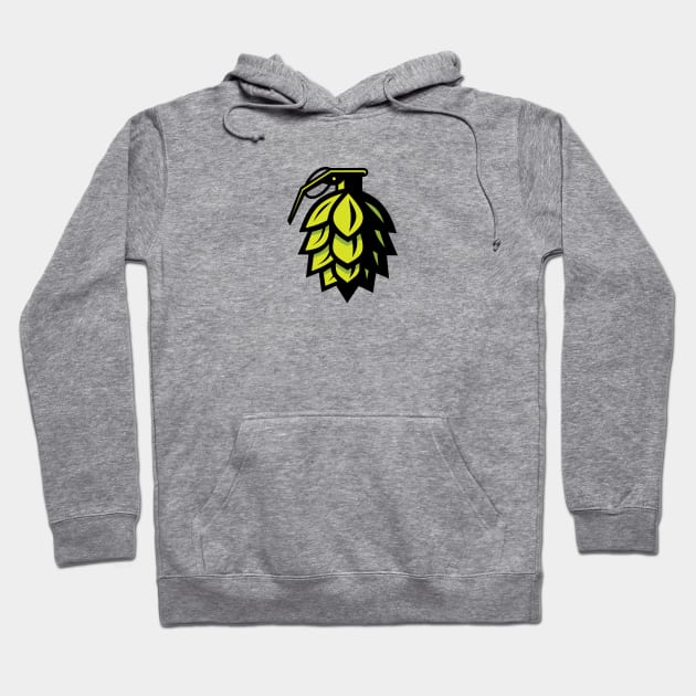 Hop Grenade Front and Center Hoodie by The Brewing Network Shirt Depot